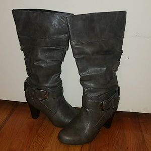 Madden Girl Grey Buckle Boot